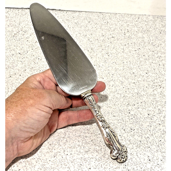 Vintage Silverplated Flatware Hostess Cake Pie or Dessert Server Art Nouveau - Picture 7 of 7